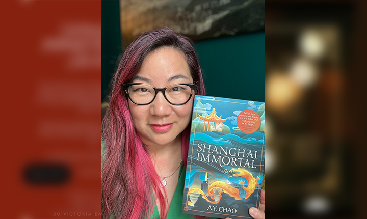 作者余安利，筆名A. Y. Chao ，創作小說-Shanghai immortal。獲得加拿大國家藝術學院的奇幻小說比賽首獎，被出版商喻為東方版的哈利波特 ！圖片提供：Cheng Tsai Wei